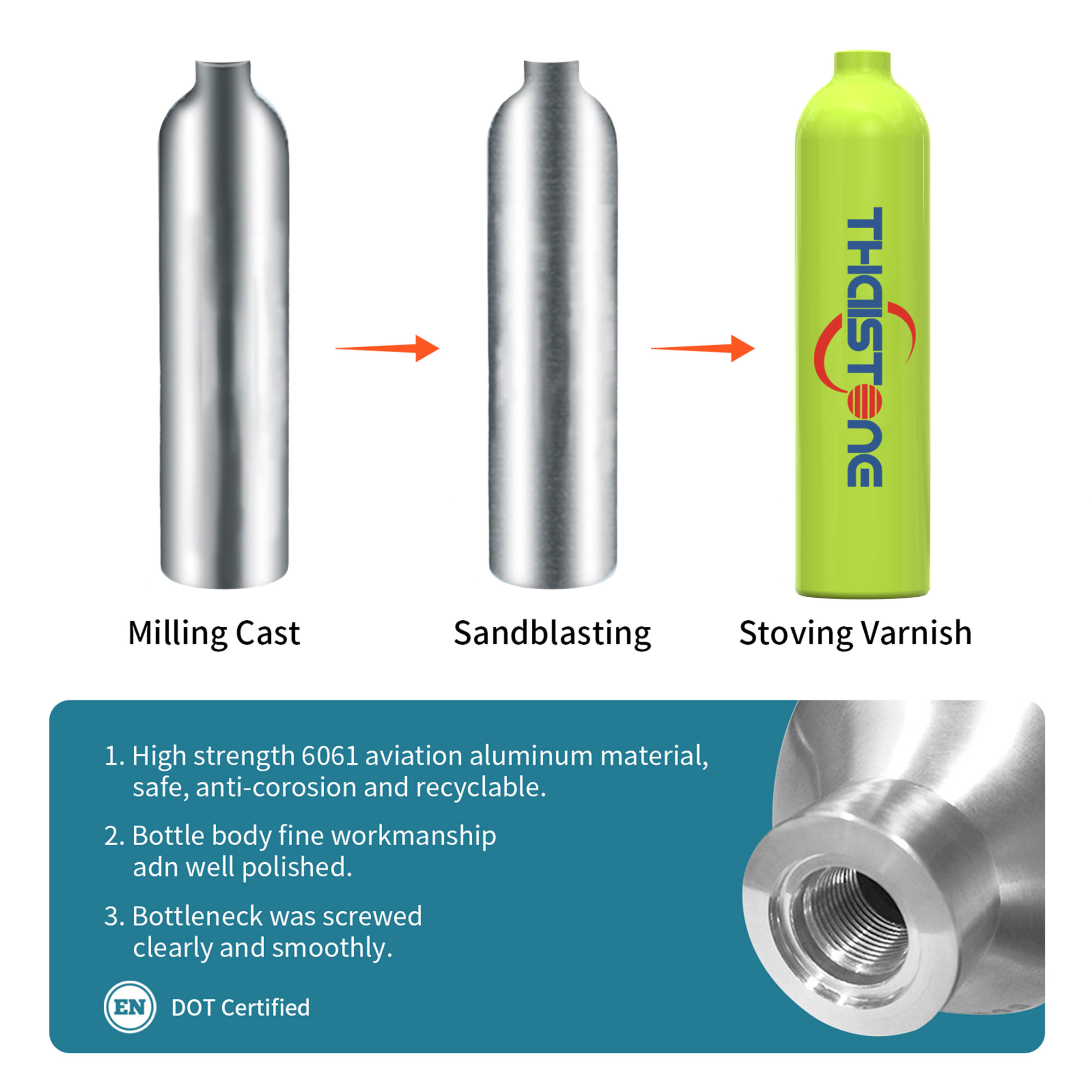THAISTONE 1L Scuba Oxygen Tank - đánh giá và giá Diving Mask